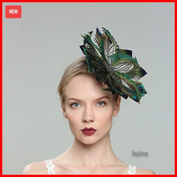 Feather Fascinator Hat with Clip, 10.24\